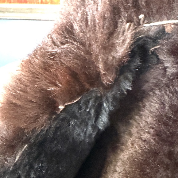 Vintage Creaciones Lucy real sheepskin shearling boho coat made in Spain EUC - Picture 10 of 12